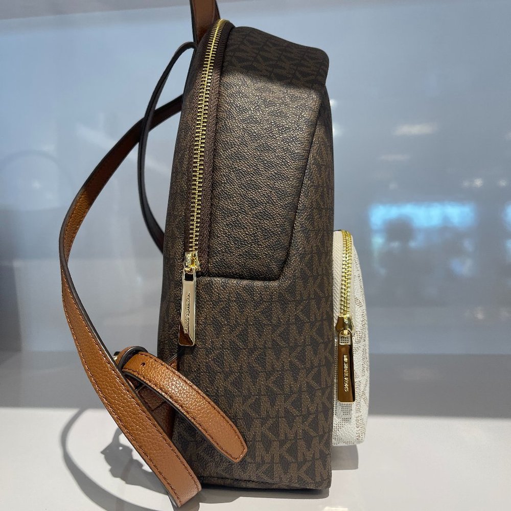 Michael Kors Erin M Backpack Brown Multi - Picture 4 of 11